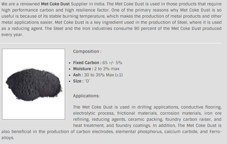 Met Coke Dust